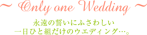 ~ Only one Wedding ~